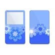 Retro Blue Flowers Design Skin Decal Sticker for Apple iPod video 30GB/ 60GB/ 80GB Player