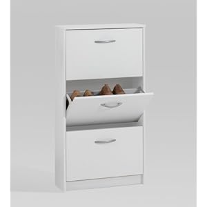 Pharao24 Schuhkipper Schuhschrank Weiß Saray