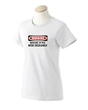 WARNING BEWARE OF THE WEB DESIGNER Ladies T-Shirt Pink Large