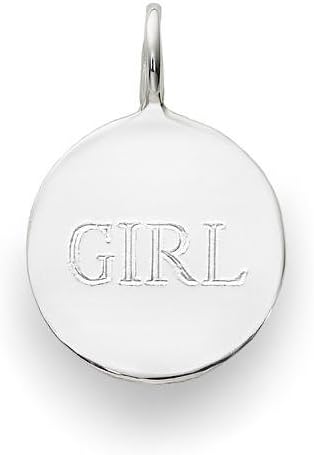 Sarah Chloe Sterling Silver Engraved Add On Girl Charm