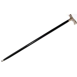 Victorian Style Wood Walking Stick ~ Cane with a Brass Handle