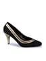 Black Pump With Gold Trim - 6