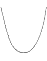 14 Karat White Gold Tinsel Chain Necklace (24 Inch)