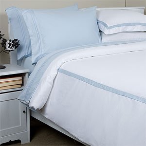 Hotel 420TC Cotton Single Ply Sheet Set, King, Light Blue by SmartBargains