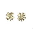 14K Gold FOUR LEAF CLOVER EARRING. Jewelry