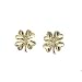 14K Gold FOUR LEAF CLOVER EARRING. Jewelry