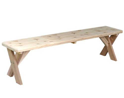 4' Red Cedar Cross Legged Bench