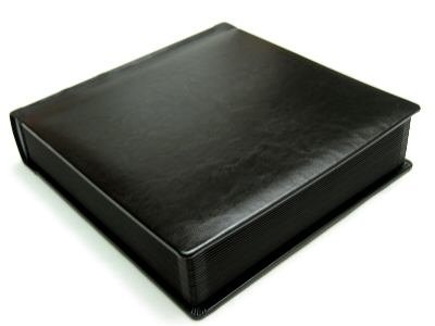 Professional 10x10 ALL BLACK Wedding Photo Album with 24 Mats