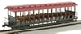 Bachmann Trains Jackson Sharp Open-Sided Excursion Car - Green and Red