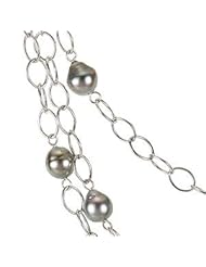 Sterling Silver Tahitian Cultured Pearl 19.5 by US Gems