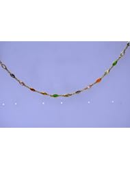 14K Color Cubic Zirconia Stone Anklet 10"