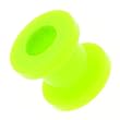 Neon Green Acrylic Screw On Flesh Tunnel - 0G - Sold as a Pair