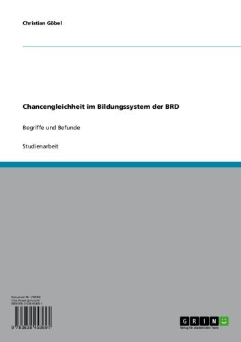 Chancengleichheit im Bildungssystem der BRD: Begriffe und Befunde (German Edition)
