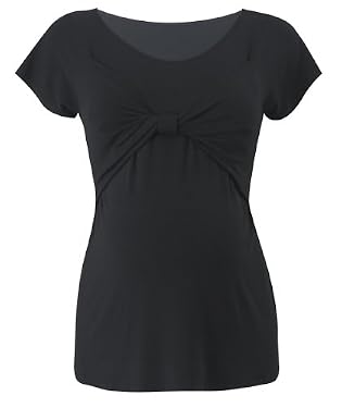 Black Twist Front Feeding Top