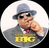 Notorious BIG Suit Cigar Button NB3284