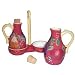 2 PC Cruet Vinegar & Oil Bottle Set RED ORCHARD TUSCANY DECOR