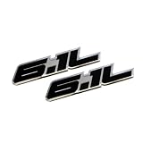 2 x (Pair Set) 6.1L Liter Black & Polished Silver Hemi Engine Real Aluminum...