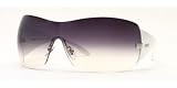 VERSACE EYEWEAR - VERSACE 2054 100/08G SILVER/GRAY GRADIENT SHIELD SUNGLASSES.
