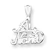 Sterling Silver Diamond Cut #1 Nana Pendant with 20 inch Sterling Silver Chain