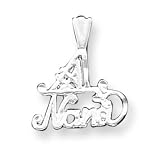 Sterling Silver Diamond Cut #1 Nana Pendant with 20 inch Sterling Silver Chain