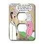 Rich Diesslins Funny Animals Cartoons - A Pig Is Still A Pig After Cosmetic Surgery - Light Switch Covers - 2 plug outlet cover