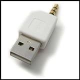 USB-Adapter Verbinder Dock für Apple iPod Shuffle Weiß