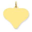 14k Heart Disc Charm
