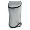 simplehuman Corner Pedal Bin with Fingerprint-Proof Brushed Stainless Steel Finish, 38 L