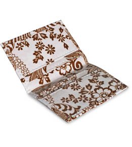 Mary Jane Bags Oilcloth Business Card in Brown Toile