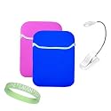 3 Item Amazon Kindle 2 Accessorie Kit Includes: Blue / Pink Reversable Carrying Sleeve + A White LED Reading Light + A Live*Laugh*Love Wrist Band!!!