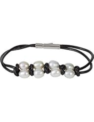 Leather Multi-Strand Bracelet with Magnetic Clasp 07.50 Inches Leg056