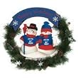 New York Rangers 22" Snowman Christmas Wreath - NHL Hockey