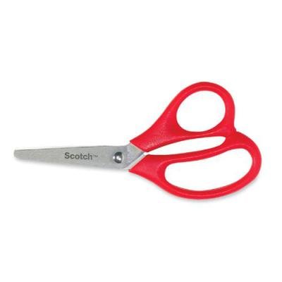 Kid Scissors, 5 Length, Blunt, Red - SCOTCH(R) KITDS SCISSOR, 5(sold in packs of 3)