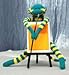 Monkey Shine Studio - Handcrafted Sock Monkey Doll - Pascal
