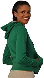 Crop Waist Kangaroo Pocket Zip Front Hoodie Jacket (Large)