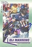 Eli Manning, New York Giants Autographed Card