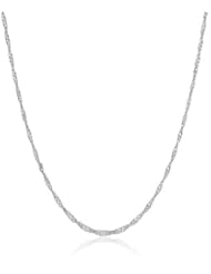 Sterling Silver Italian 1.40 mm Singapore Chain Necklace, 18"