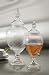 Large Etched Decanter With Spigot Glass Brass Base Clear/Go 12500