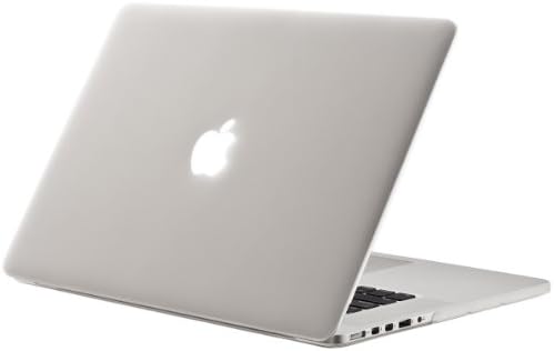 Kuzy - WHITE/CLEAR Rubberized Hard Case Cover for Apple MacBook Pro 15.4" with Retina Display Model: A1398 (NEWEST VERSION) 15-Inch - WHITE