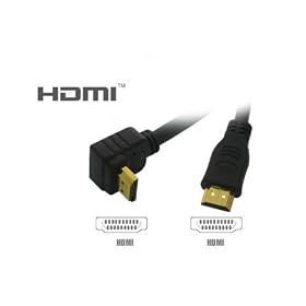 Right Angled GOLD HDMI v1.4 Lead Cable 1.5 Metre 1080p