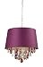 Sterling Industries 122-007 Purple Drum Pendant Lamp with Multi Color Crystal Drops