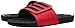 adidas Performance Men's Adissage 2.0 Stripes Athletic Sandal, Ray Red/Black/Black, 10 M US