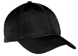 Upscale Nylon Twill Performance Hat Cap - Black