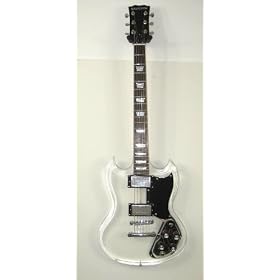 New Electric Guitar Acrylic Clear Lp Style Right Handed