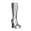 5 Inch Sexy Knee High Boots With Zipper Chunky Heel Platform