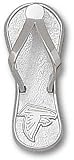 Atlanta Falcons Sterling Silver Falcon Logo Flip Flop 1'' Pendant