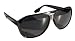 Gloss Aviator Glasses / Sunglasses with Plastic Frame - Uv400 Protection Lens - Black