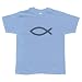 Jesus Fish Light Blue T-Shirt
