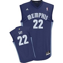 Adidas Memphis Grizzlies Rudy Gay New Revolution 30 Replica Road Jersey Medium