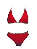 Burberry - Burberry Red 2 piece Bikini with Plaid Outline Large